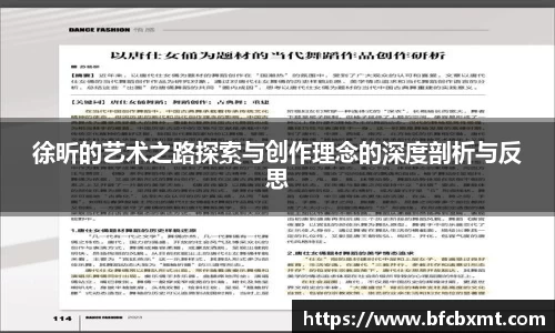 徐昕的艺术之路探索与创作理念的深度剖析与反思